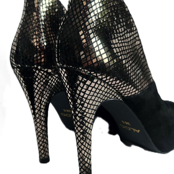 🔥 ALDO black and gold high heel shoes, size 38.5 - Picture 5 of 10
